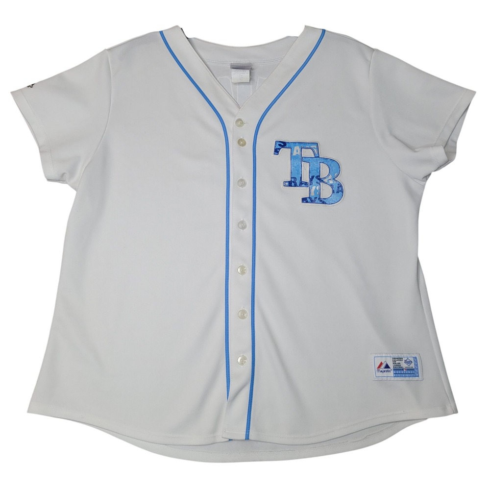 Majestic Tampa Bay Rays MLB Baseball #3 Longoria Jersey 2X VTG USA VF Imagewear